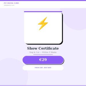 Digital Pedigree Dog & Cat - Show/Race Certificate Within 5Weeks